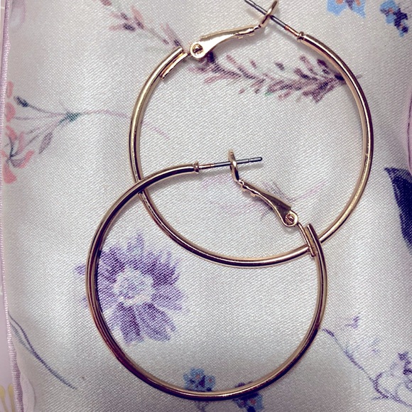 2Mm X 40Mm 14K Yellow Gold Classic Round Hoop Earrings - Picture 3 of 4